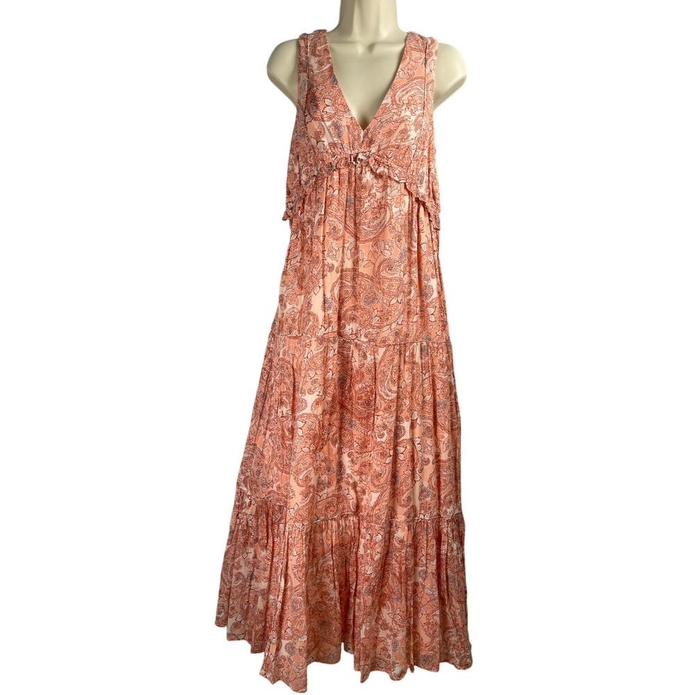 Rachel Zoe Coral Paisley Maxi Dress